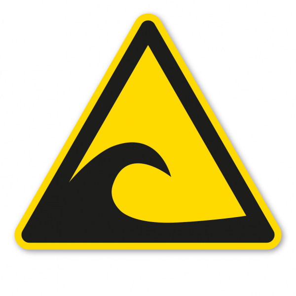Warnzeichen Tsunamigefahrenzone – ISO 20712-1 - WSW014