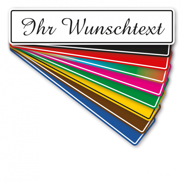 Truck / LKW - Schild in 9 Farben mit Wunschtext – Schreibschrift