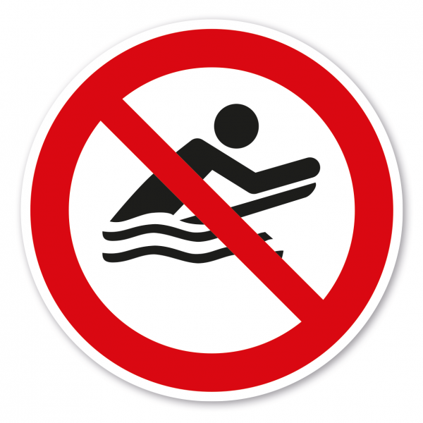 Verbotszeichen Surfen verboten 02 – ISO 20712-1 - WSP016
