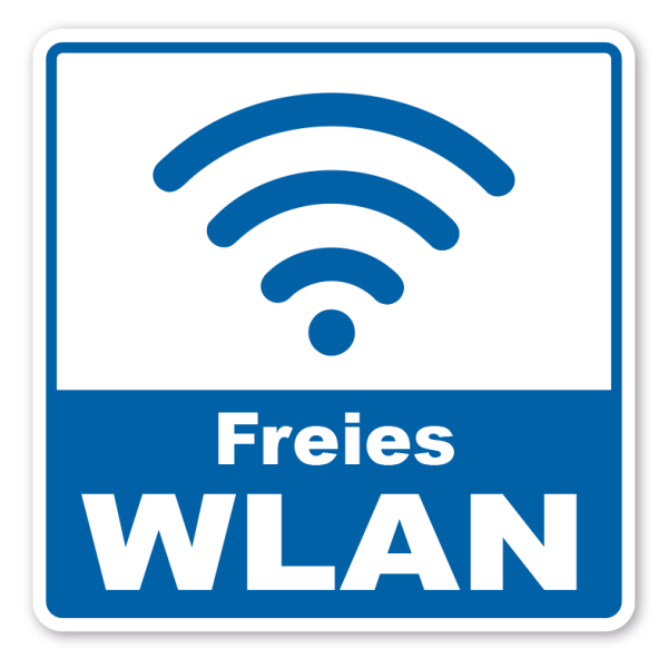 Hinweisschild Freies Wlan