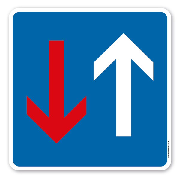 Bodenkleber für Lern- und Bewegungspfade - Vorrang vor dem Gegenverkehr - Verkehrszeichen VZ-308 - BWP-02-98 – Verkehrserziehung